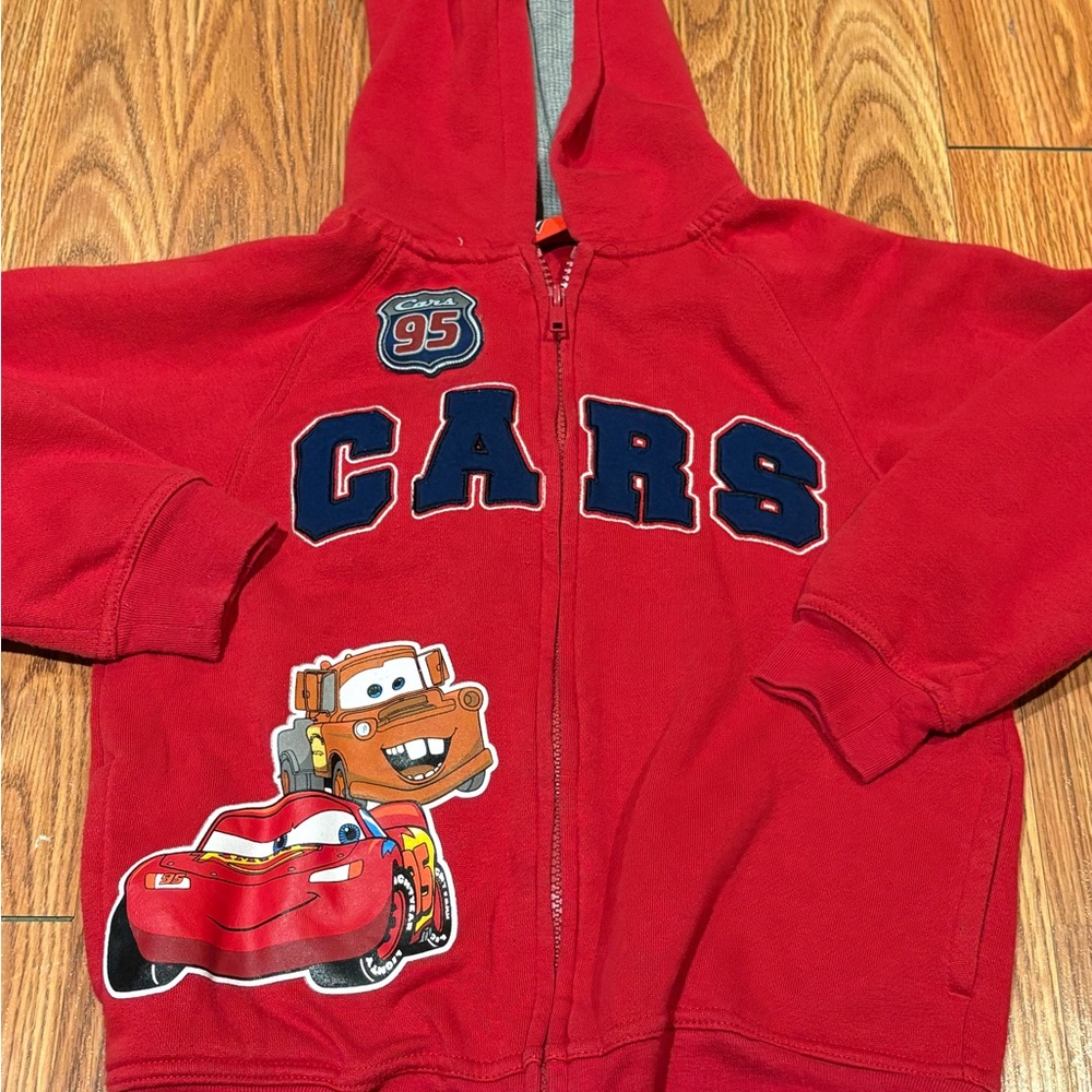 Disney Cars Red Full zip Hoodie for Kids